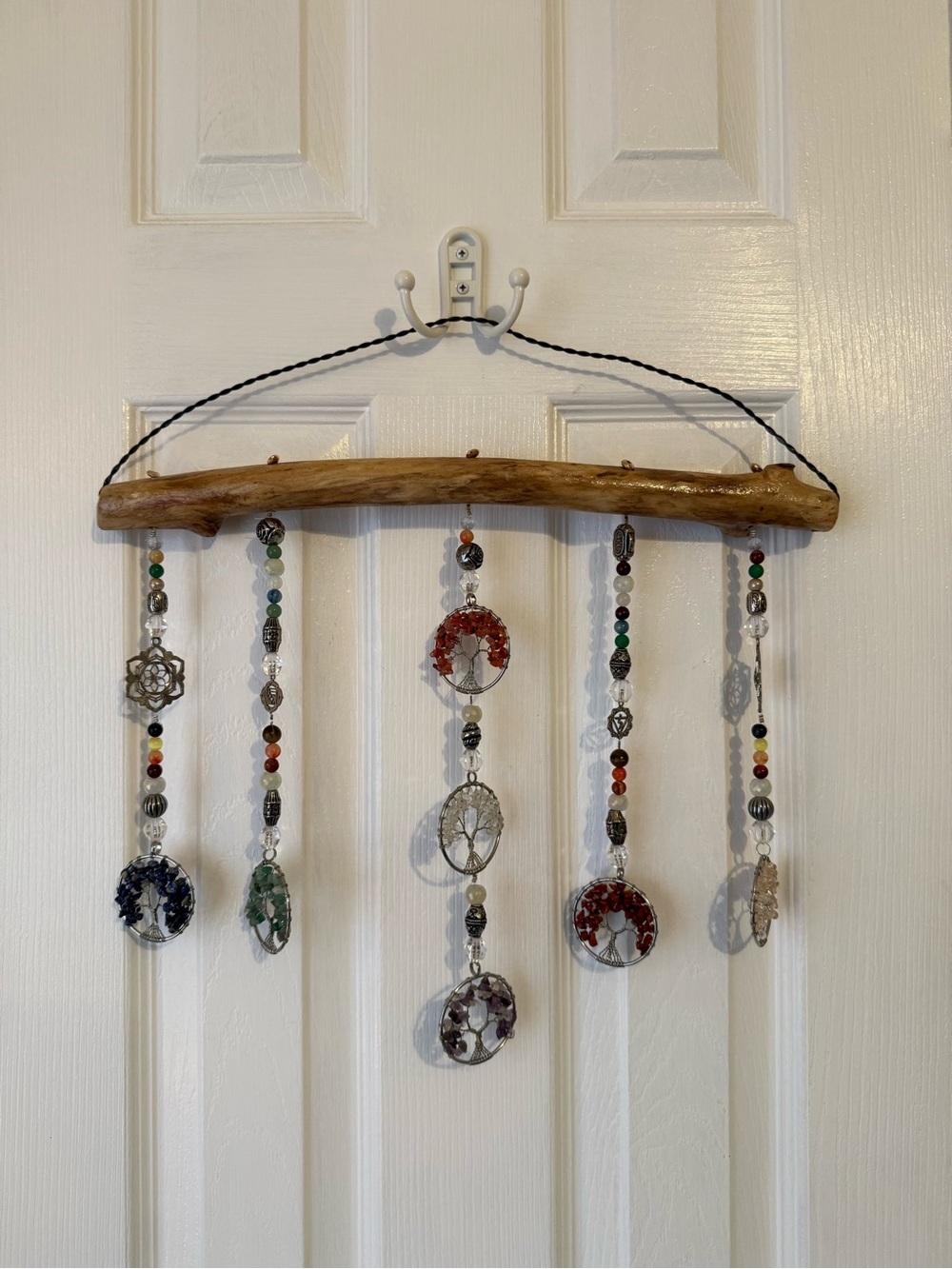 Handmade Wood and Chakra Suncatcher